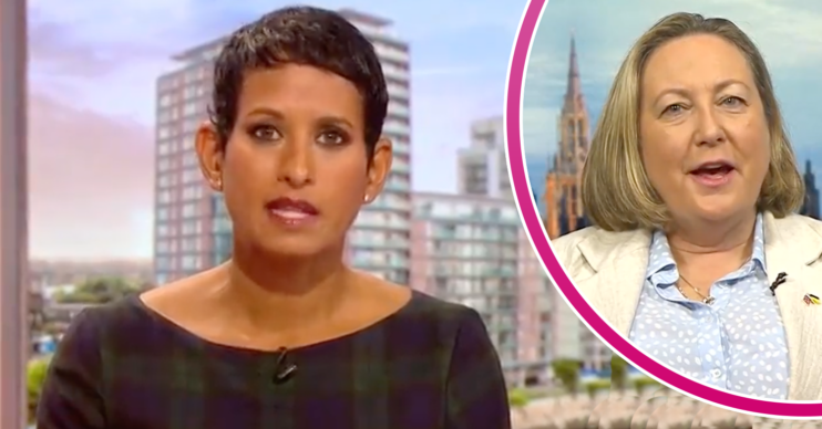 BBC Breakfast host Naga Munchetty interviewing an MP