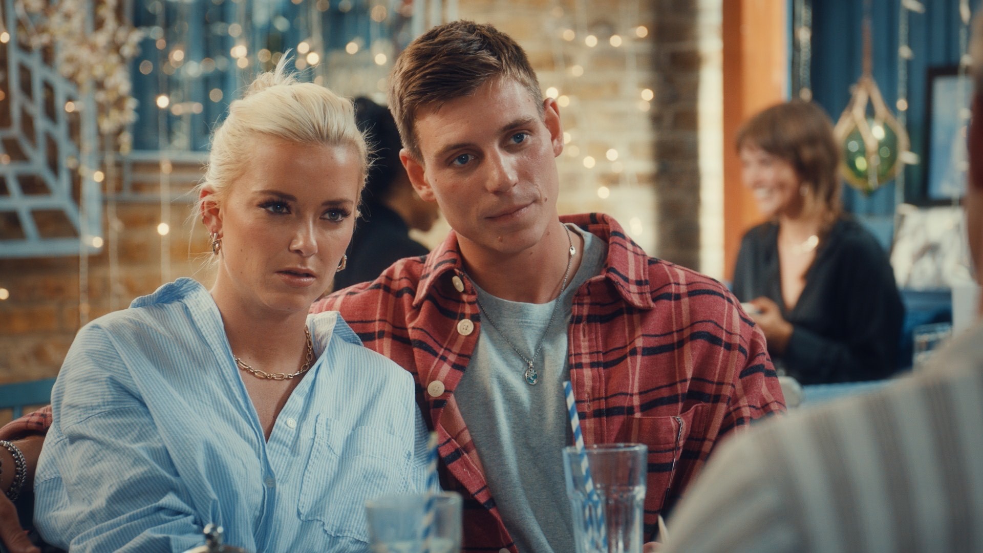 Olivia and Tristan sitting together in Made In Chelsea