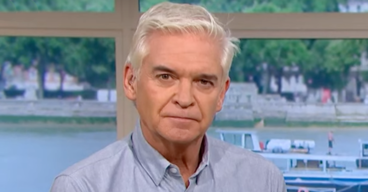 Phillip Schofield looking stern on This Morning