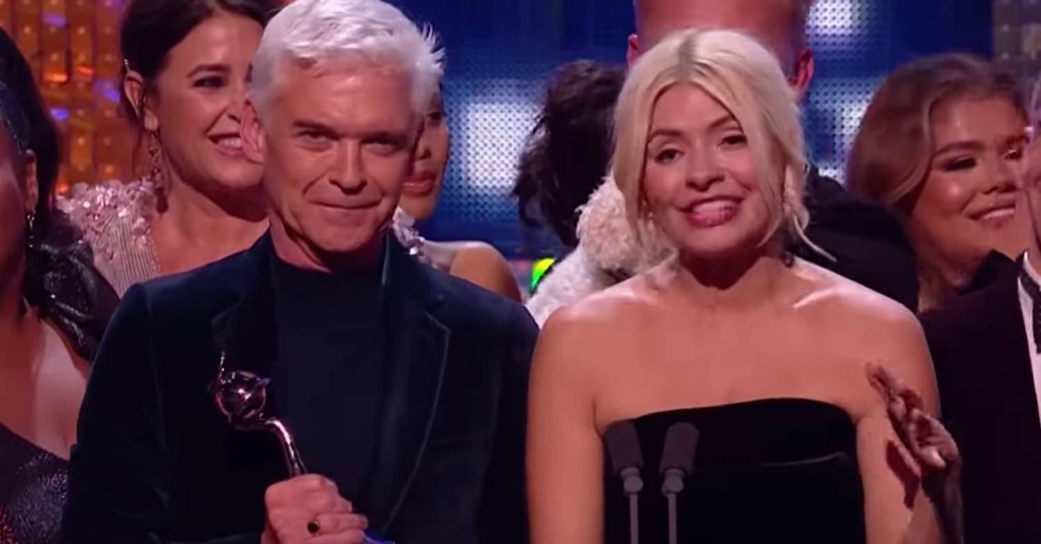 Phillip Schofield and Holly Willoughby on stage at NTAs