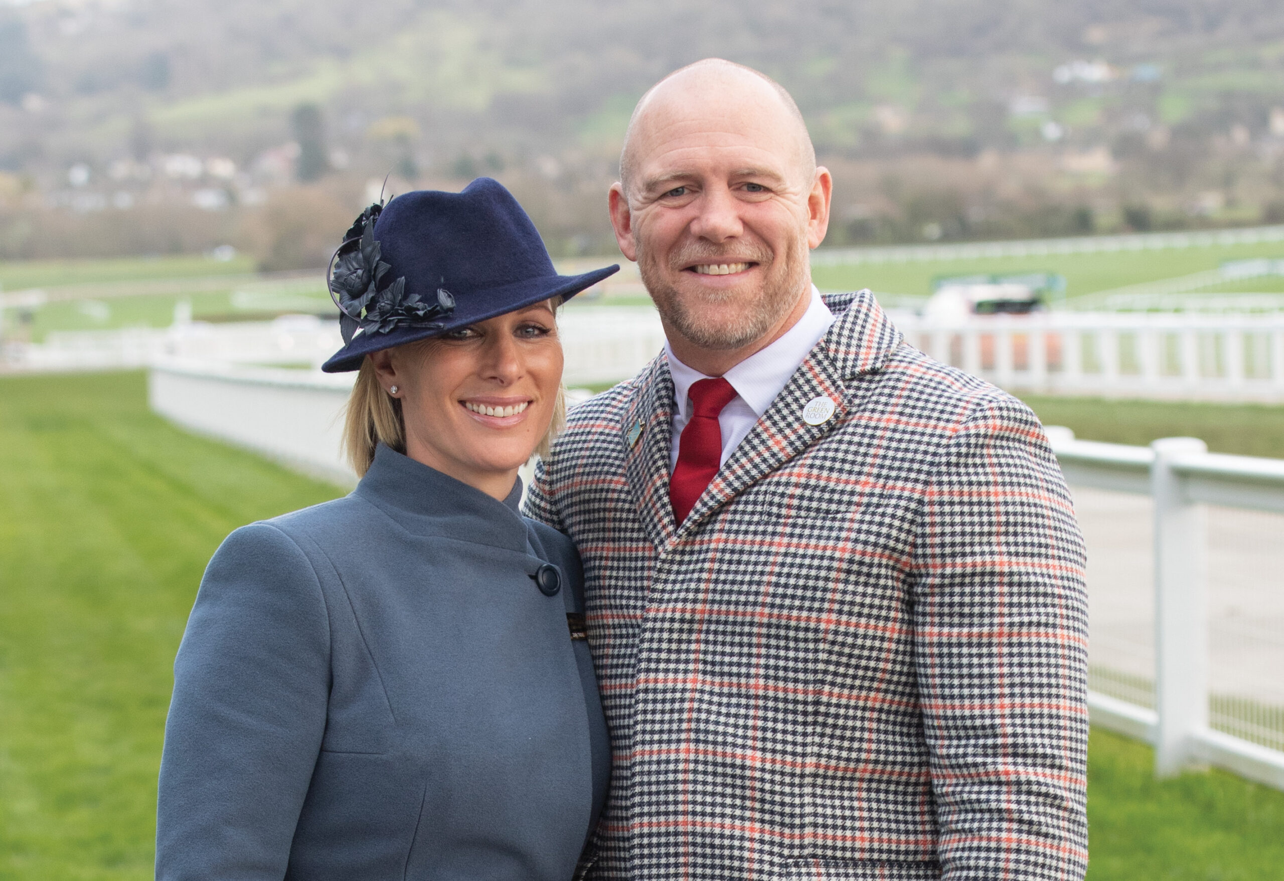 Mike Tindall smiling with his wife, Zara