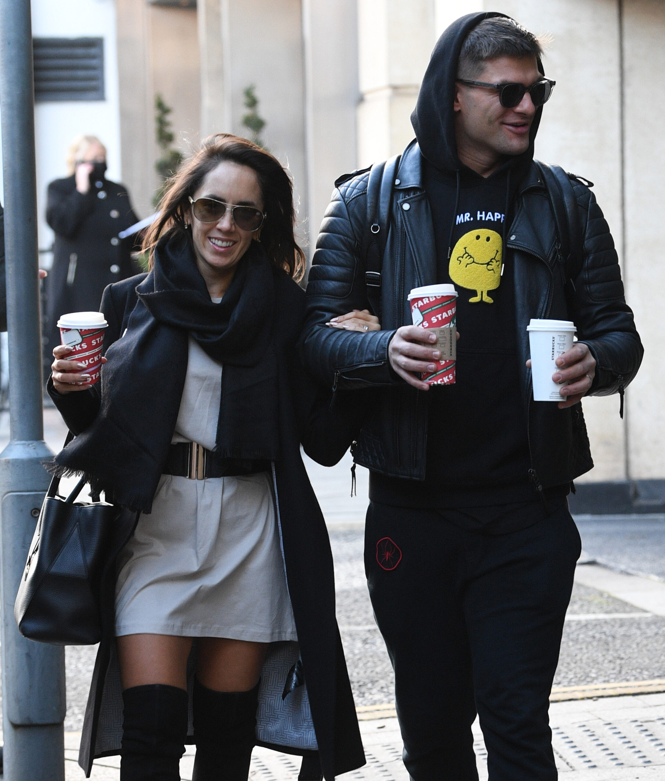 Janette Manrara and Aljaz smiling together