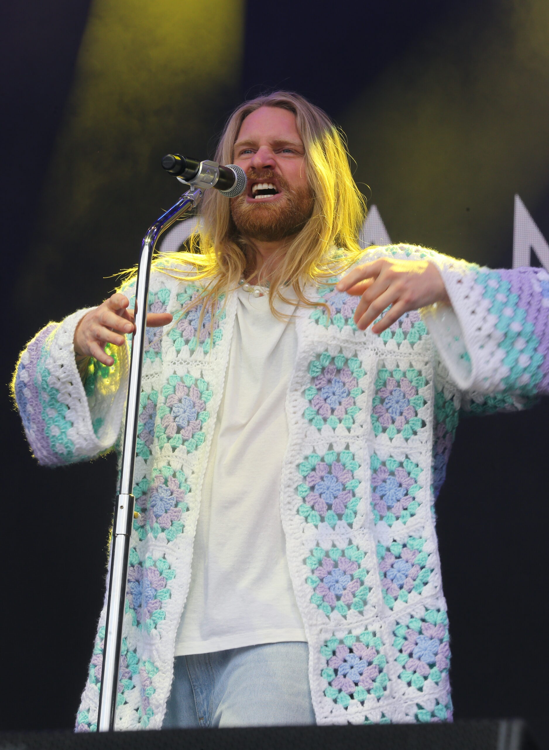Eurovision runner up Sam Ryder performing