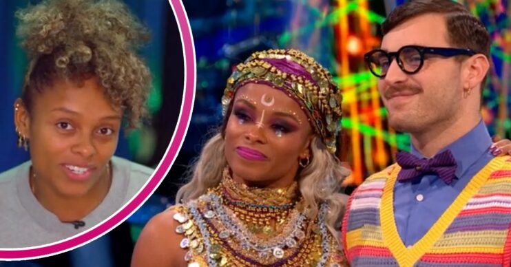 Strictly star Fleur East looks downhearted during results show