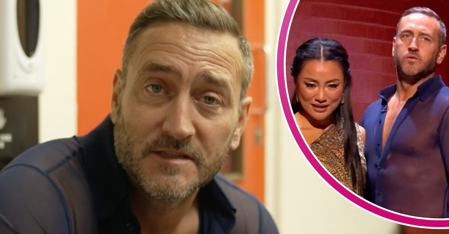 Strictly star Will Mellor speaks to camera, and looks relieved with Nancy Xu