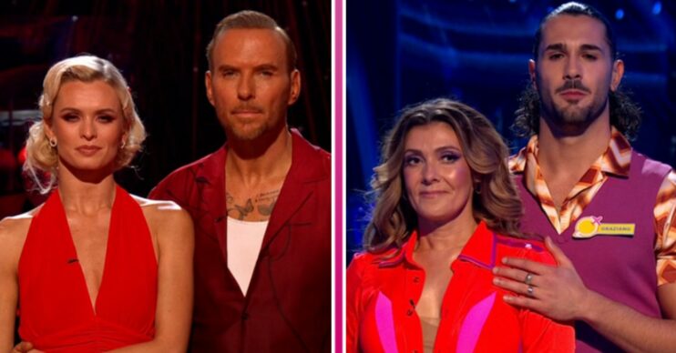 Nadiya Bychkova, Matt Goss, Kym Marsh and Graziano Di Prima during Strictly results show