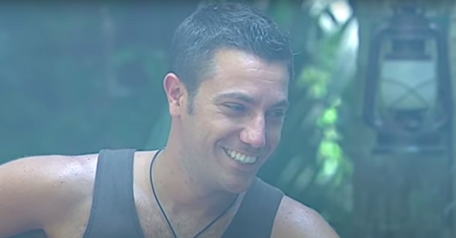 Gino D'Acampo on I'm A Celebrity in a vest