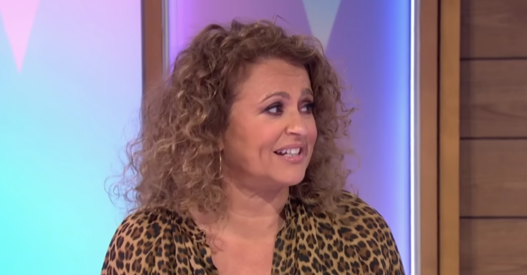 Nadia Sawalha looking stunned on Loose Women