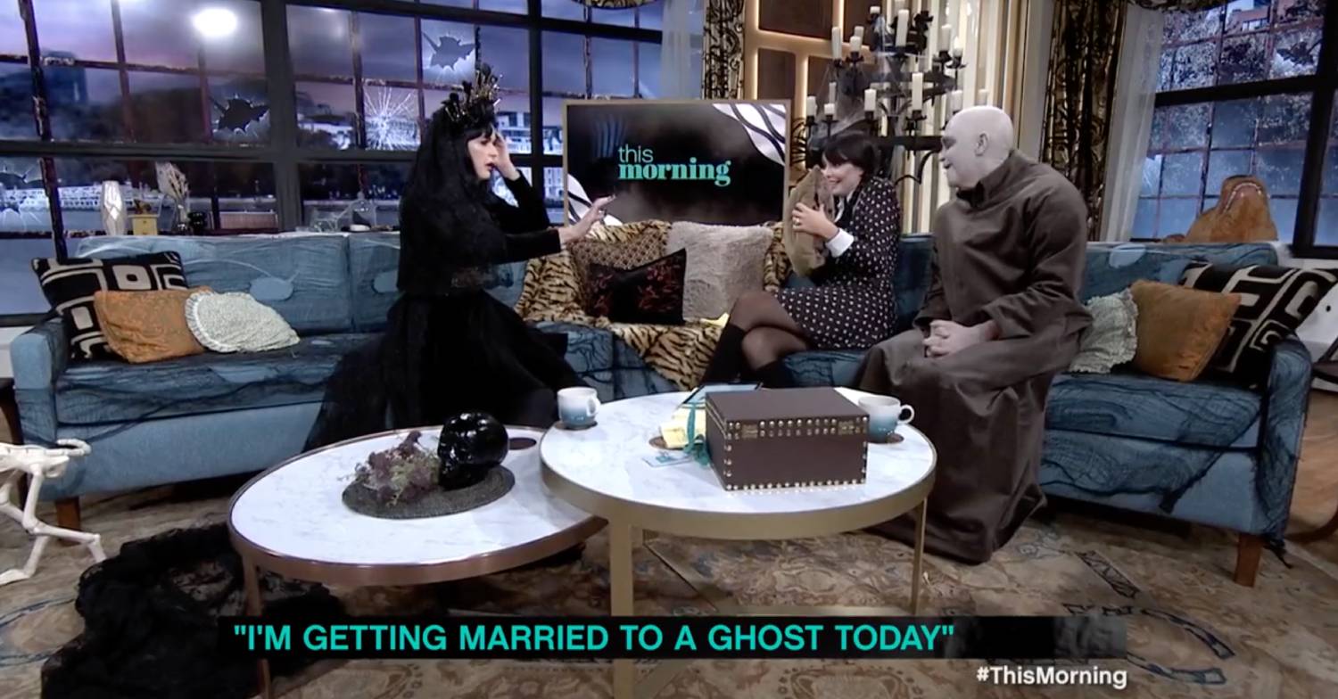 This Morning guest speaks to ghost lover as Holly and Phil look on