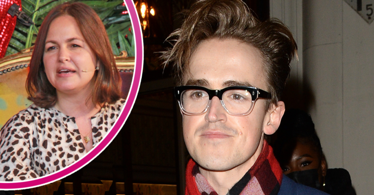 Tom Fletcher and wife Giovanna looking glum