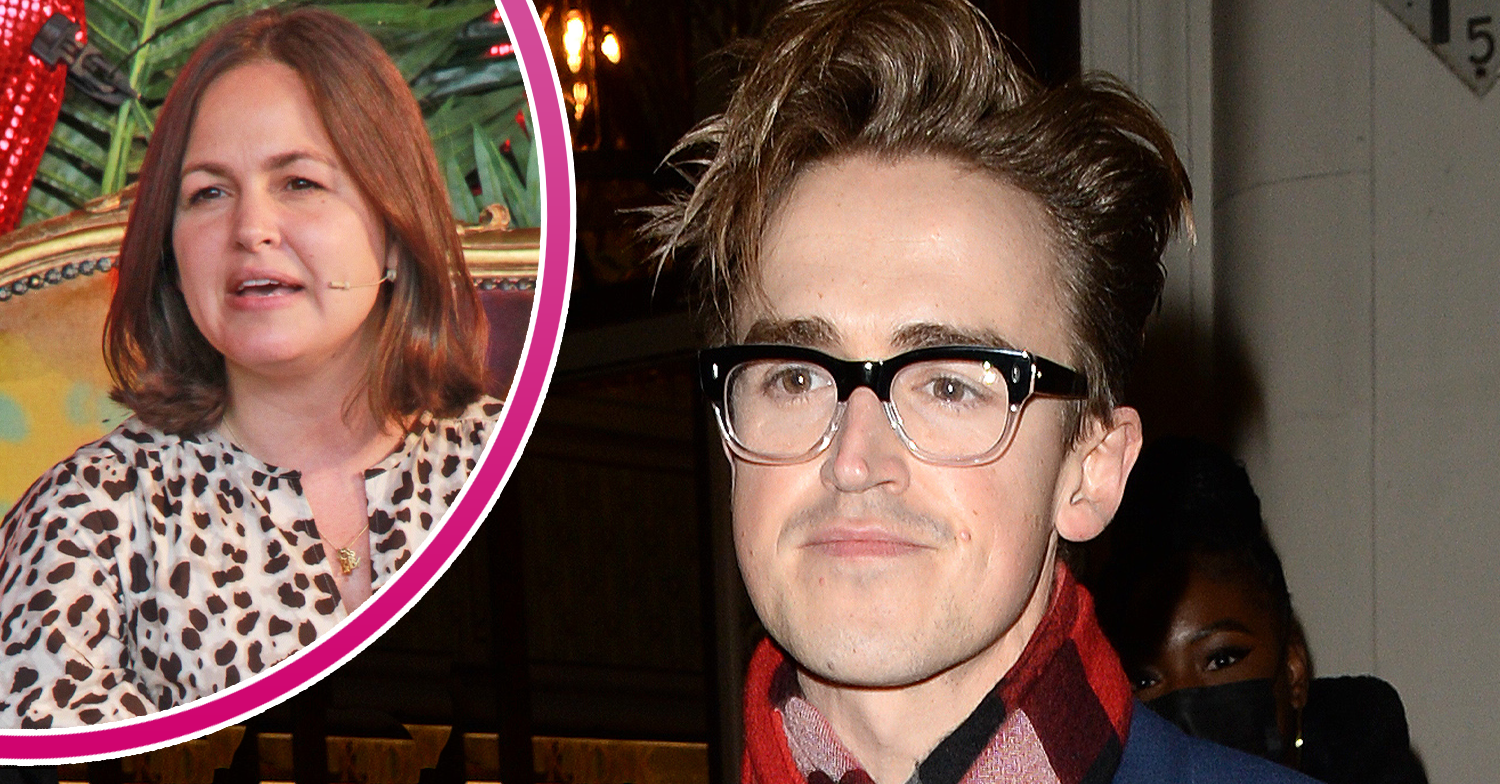 Tom Fletcher and wife Giovanna looking glum