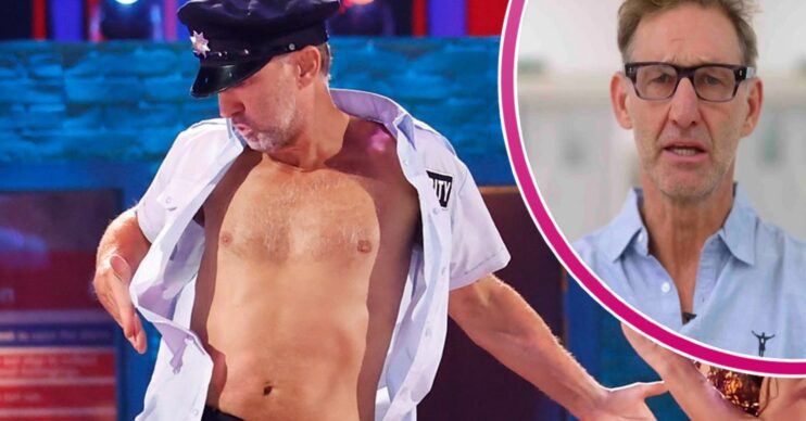 Tony Adams shirtless on Strictly with Katya Jones