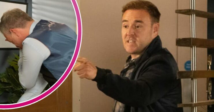 Coronation Street main image Tyrone with Nick drop in