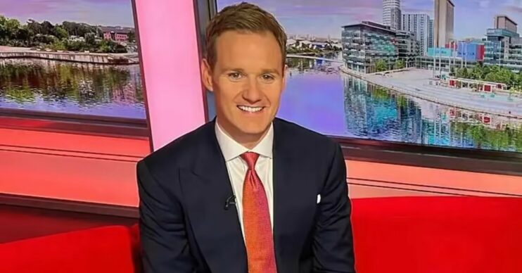 Dan Walker on the BBC Breakfast red sofa