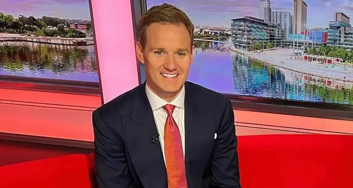 Dan Walker on the BBC Breakfast red sofa