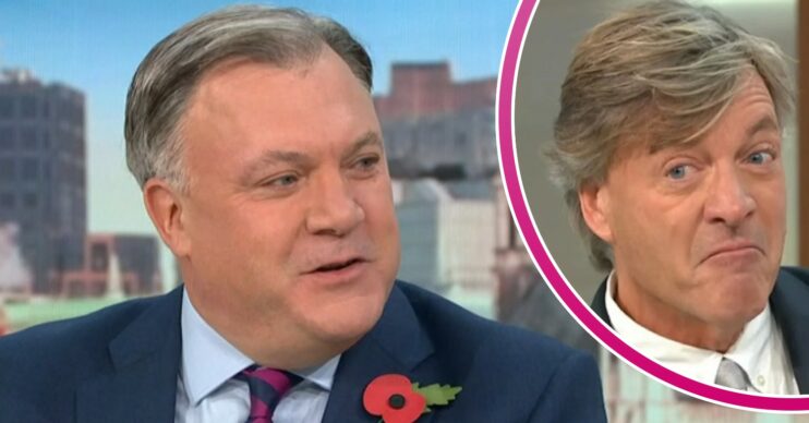Ed Balls on GMB today, Richard Madeley pulling a face