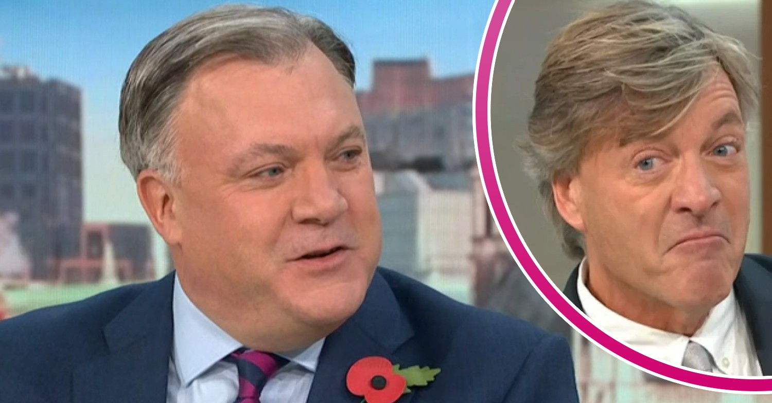 Ed Balls on GMB today, Richard Madeley pulling a face