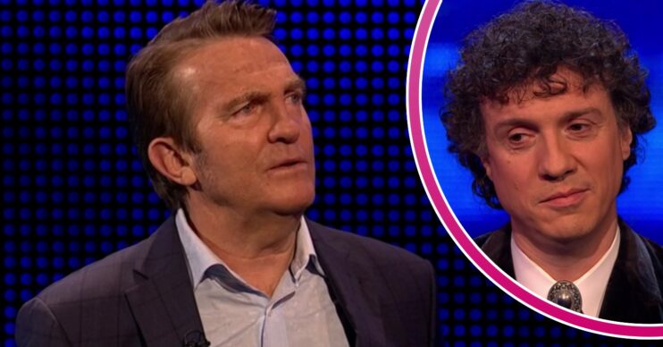 The Chase host Bradley Walsh appears confused, Darragh Ennis appears doubtful