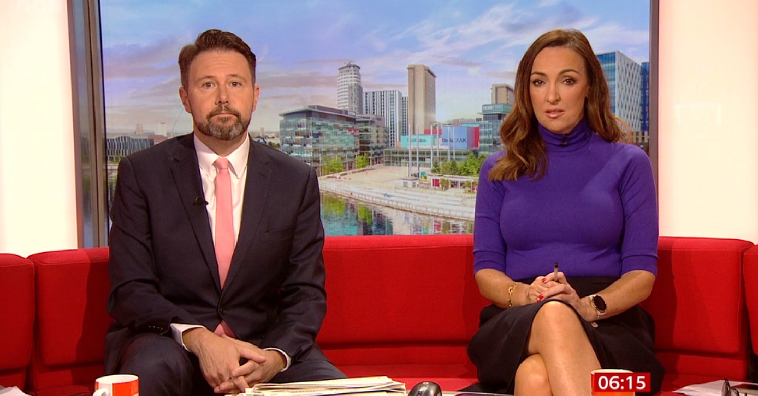 Jon Kay and Sally Nugent on BBC Breakfast today