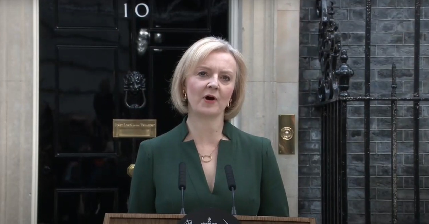 Liz Truss making a speech