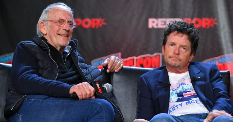 Christopher Lloyd and Michael J Fox at New York Comic Con