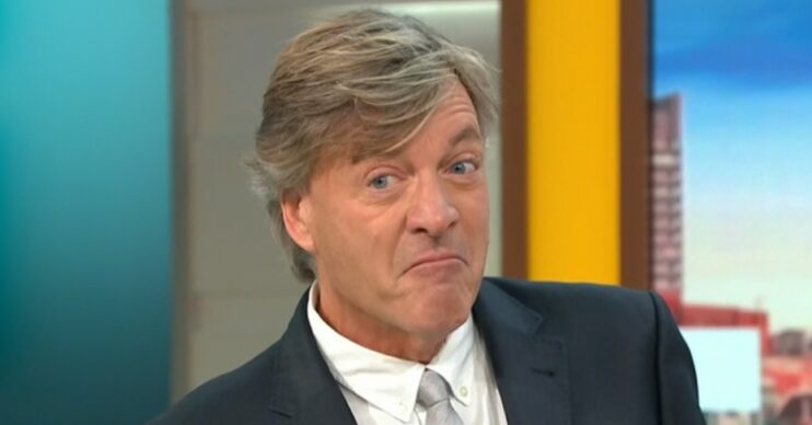 Richard Madeley pulling a face on GMB today