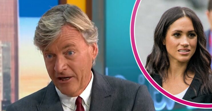 Richard Madeley on GMB today, Meghan Markle looking disgusted