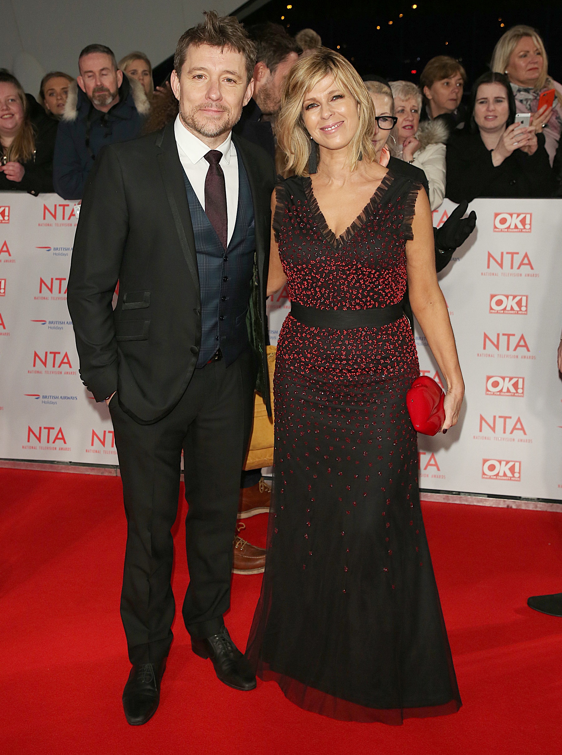 Kate Garraway and Ben Shephard at the NTAs smiling