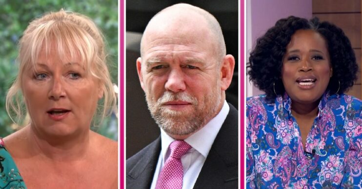 Sue Cleaver, Mike Tindall and Charlene White three-way image