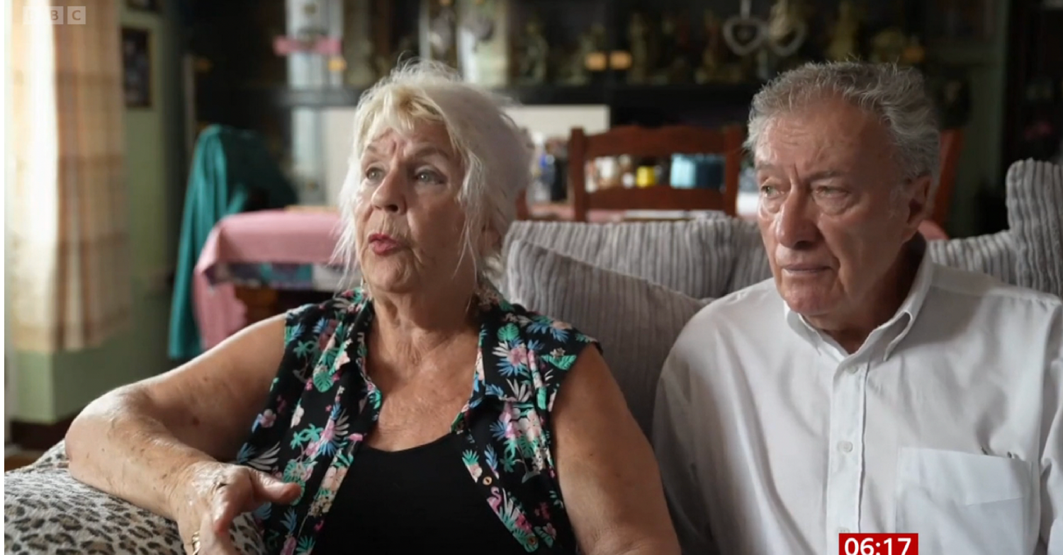 Tony Hickmott's parents on BBC Breakfast today