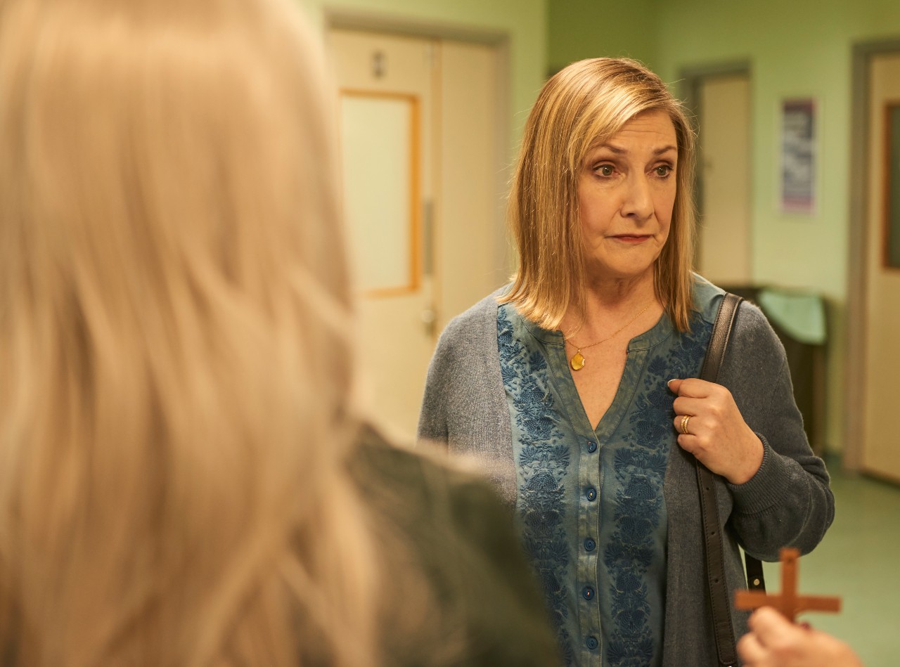 Win looks upset in a hospital in Rosie Molloy Gives Up Everything
