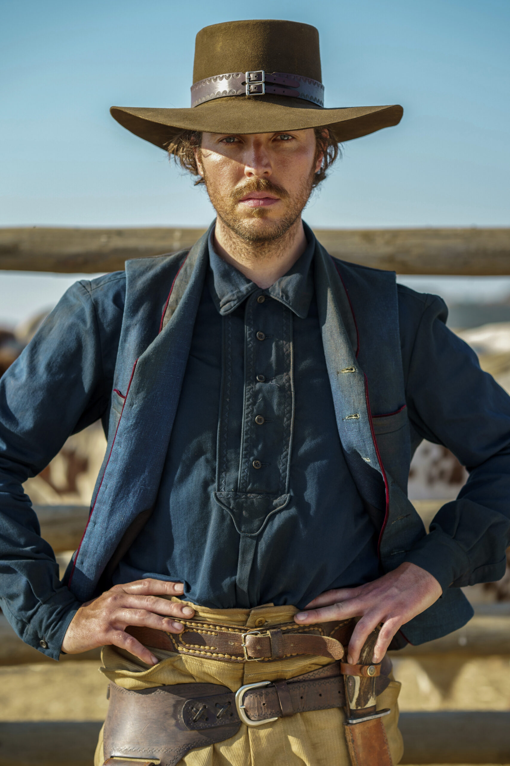 Thomas Trafford puts his hands on his hips in The English