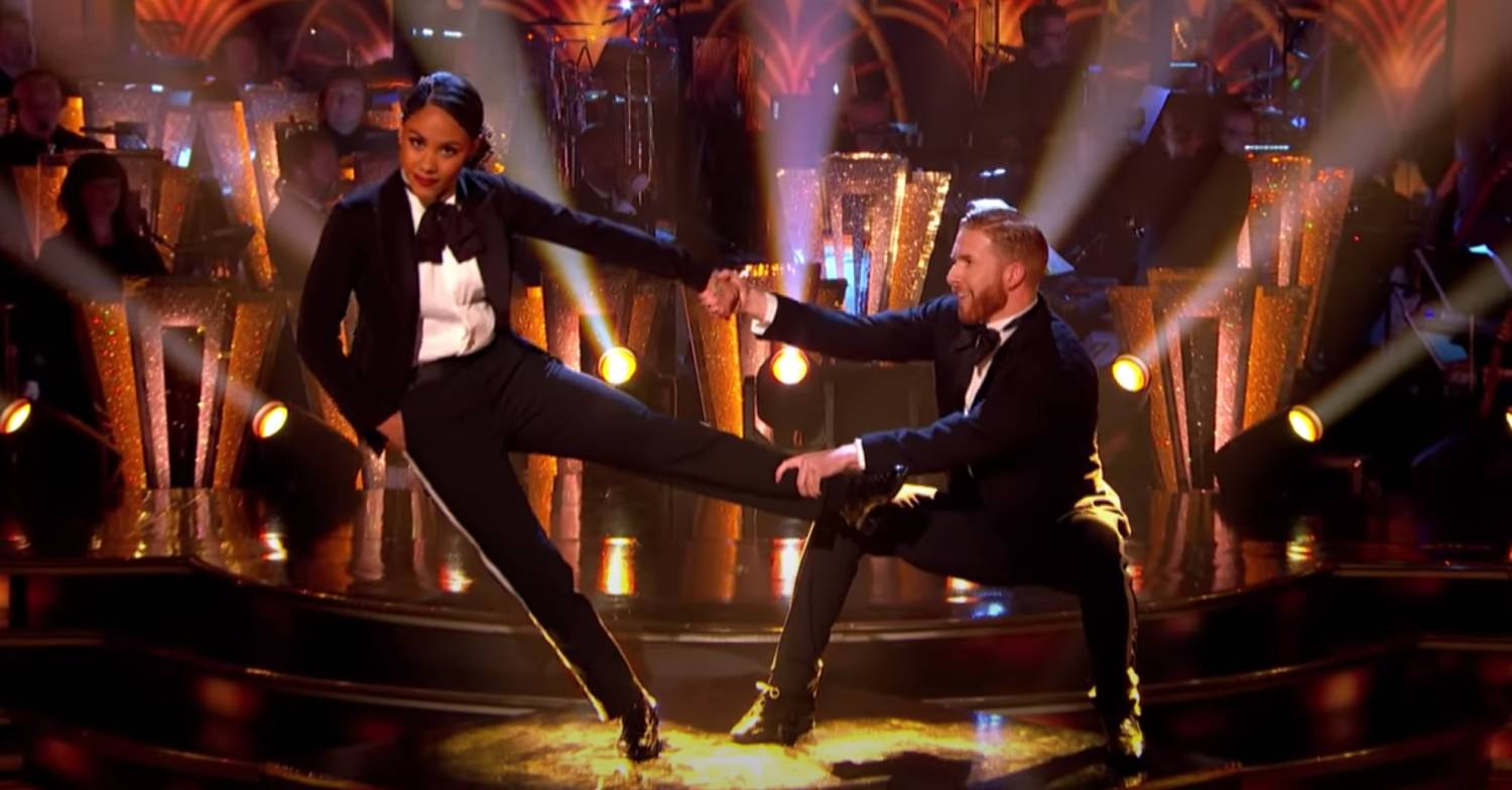 Alex Scott dances on Strictly