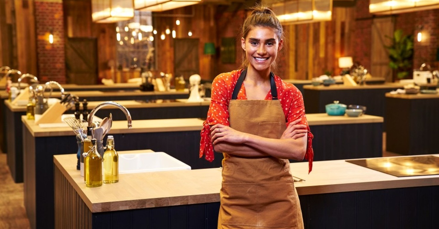 Georgia posing in the kitchen in Best Home Cook