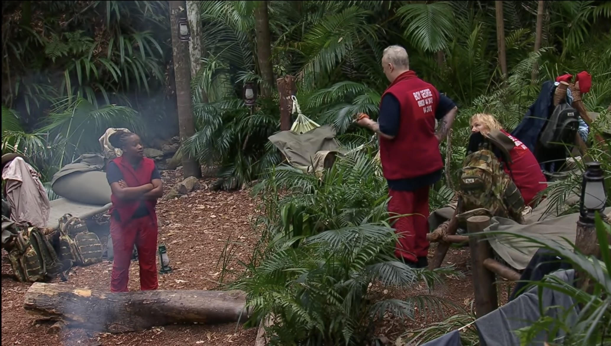 Charlene White and Boy George in I'm A Celebrity camp