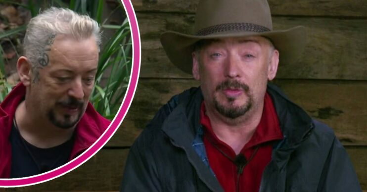 Boy George with and without a hat on I'm A Celebrity