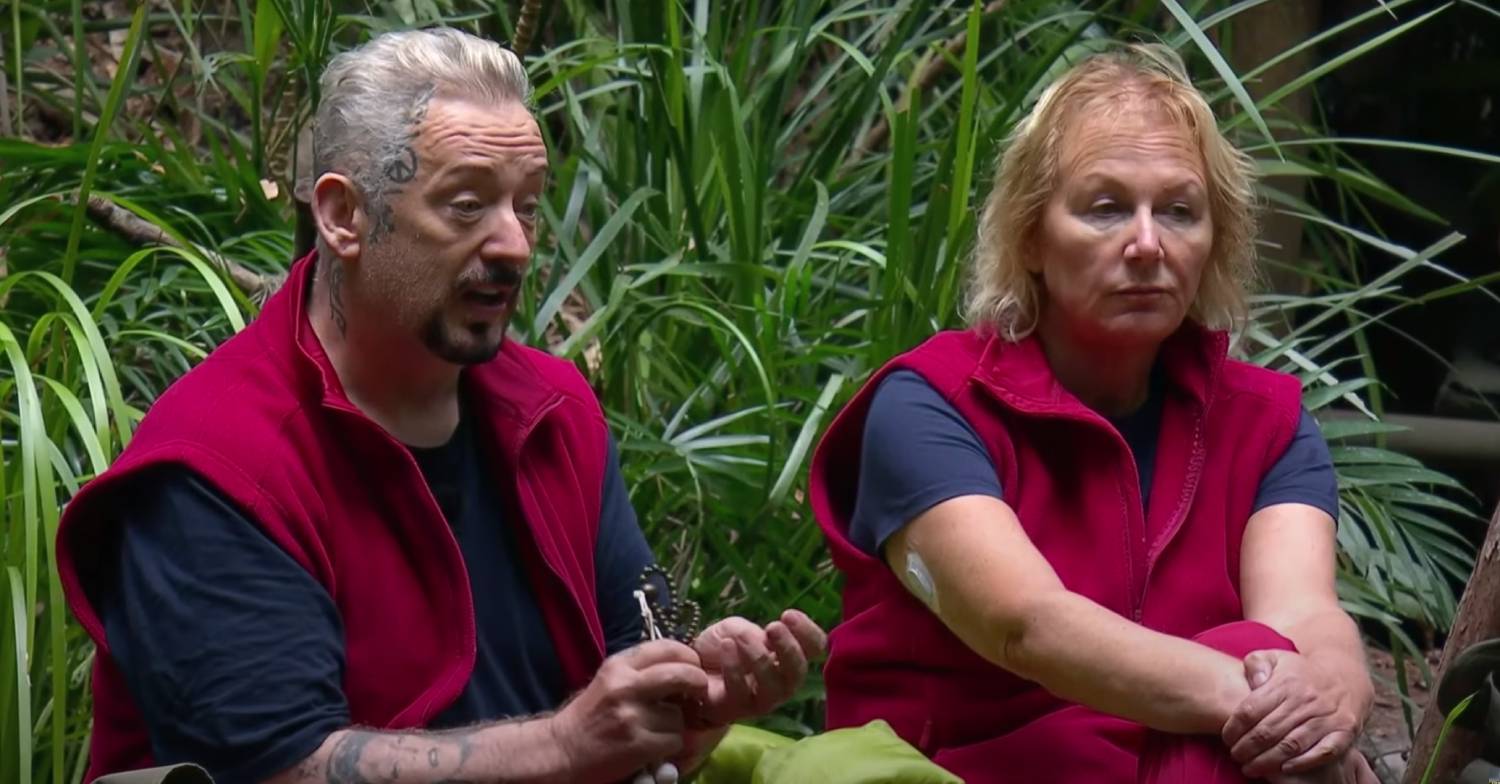 Boy George sits with Sue Cleaver on I'm A Celebrity