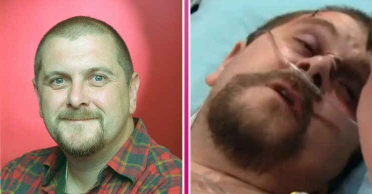 Dennis Stringer in Coronation Street in a press shot and dying in hospital