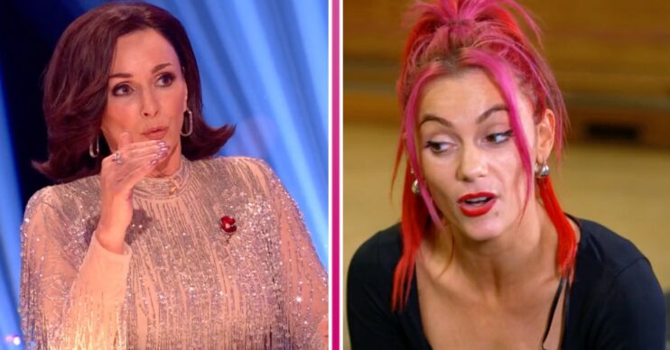 Shirley Ballas speaks, while Dianne Buswell makes her point on Strictly