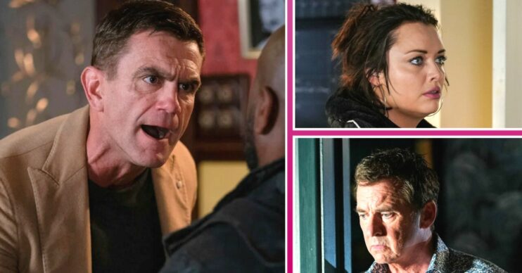 EastEnders' Jack, Whitney and Alfie all look angry