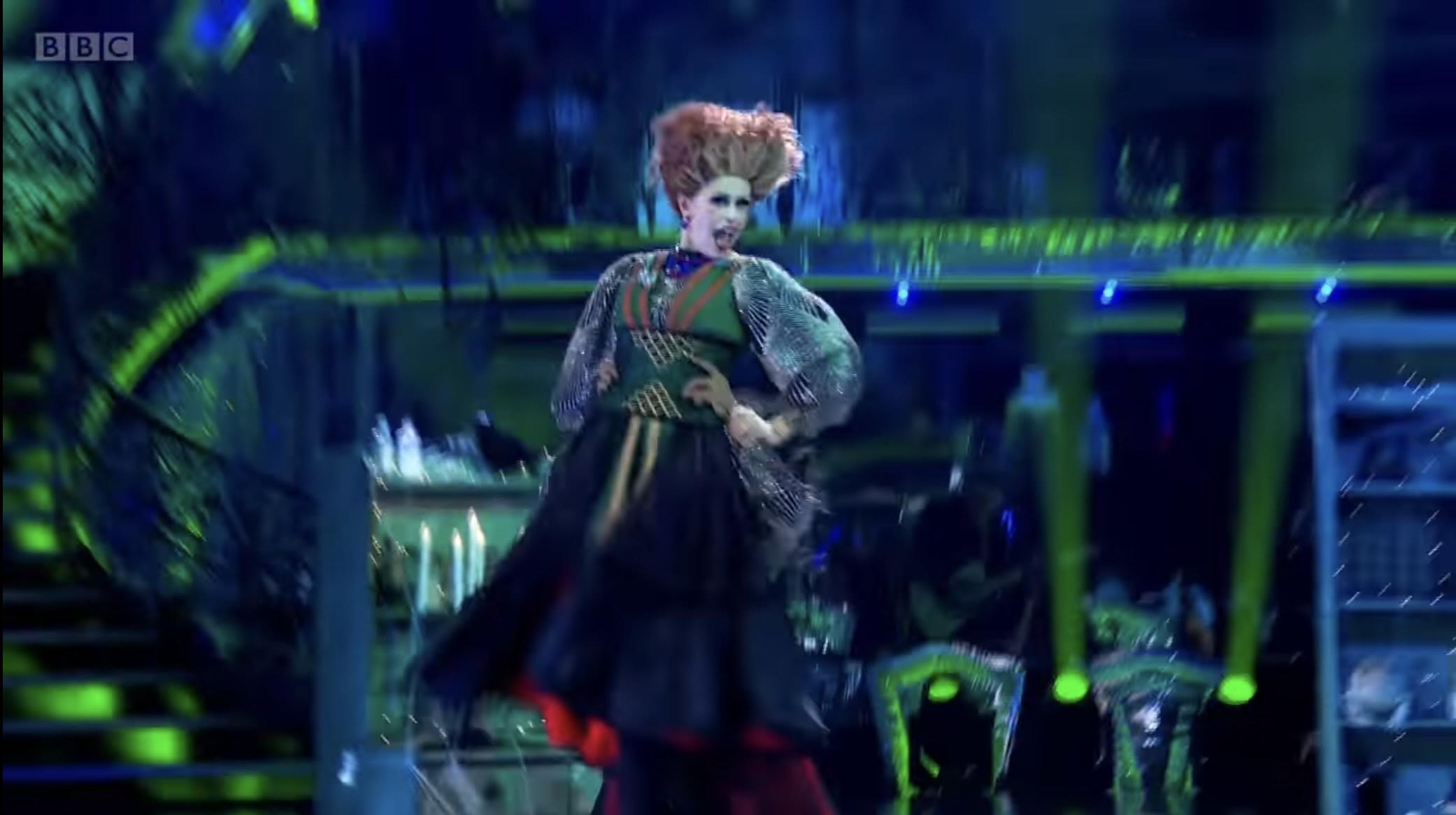 Ellie Taylor dressed up on Strictly for Halloween