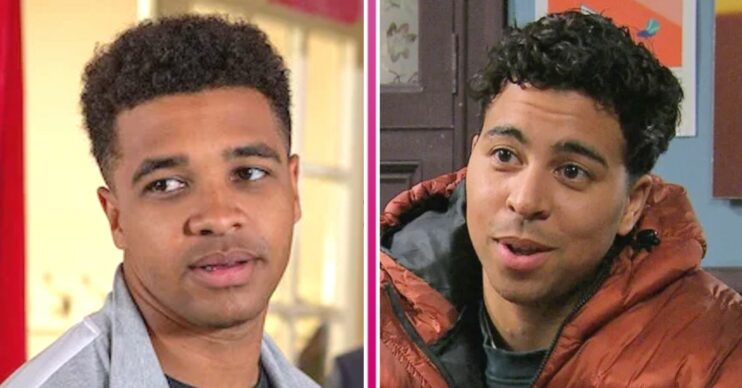 Emmerdale's Ellis actors Asan N'Jie and Aaron Anthony in split shot