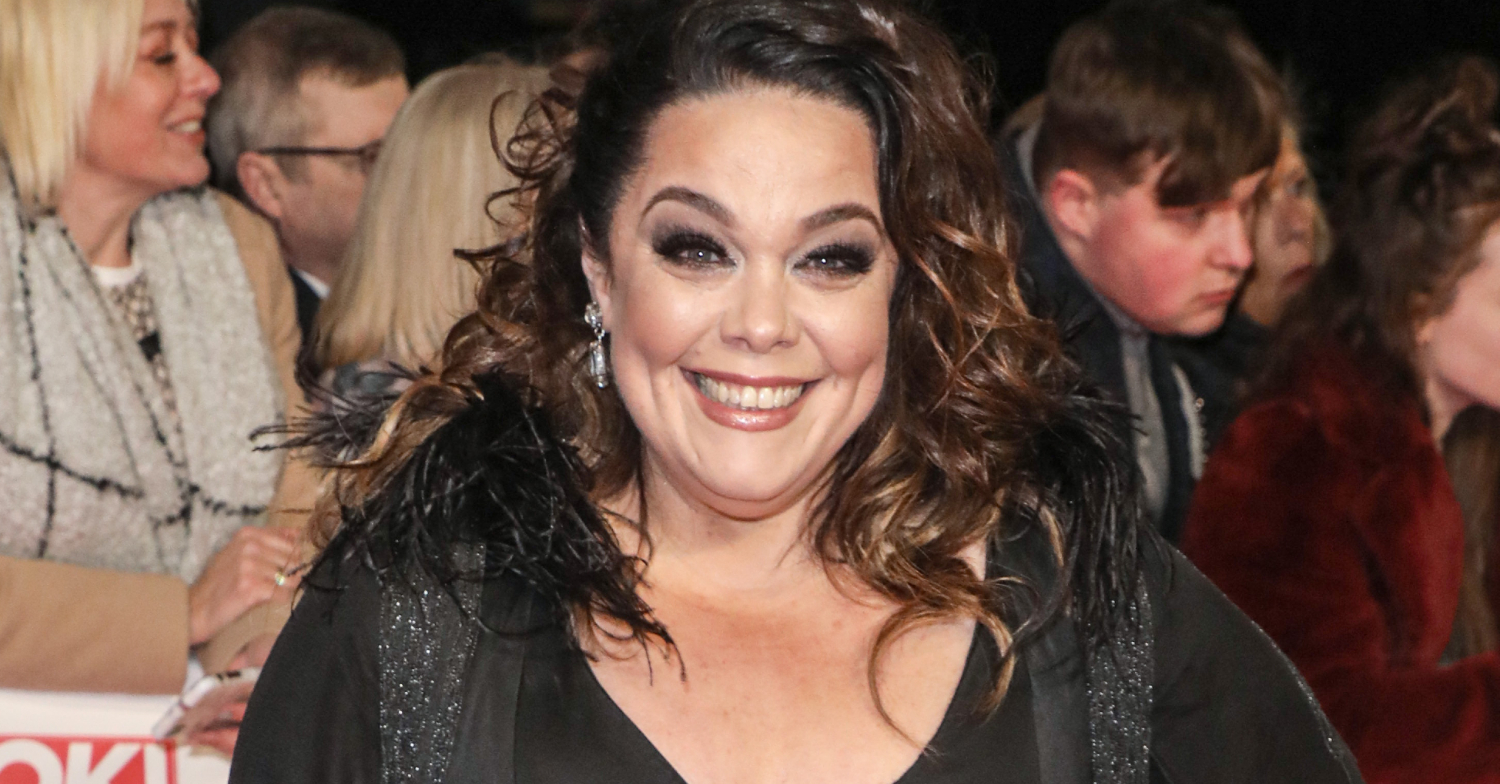Emmerdale's Lisa Riley is smiling on the red carpet