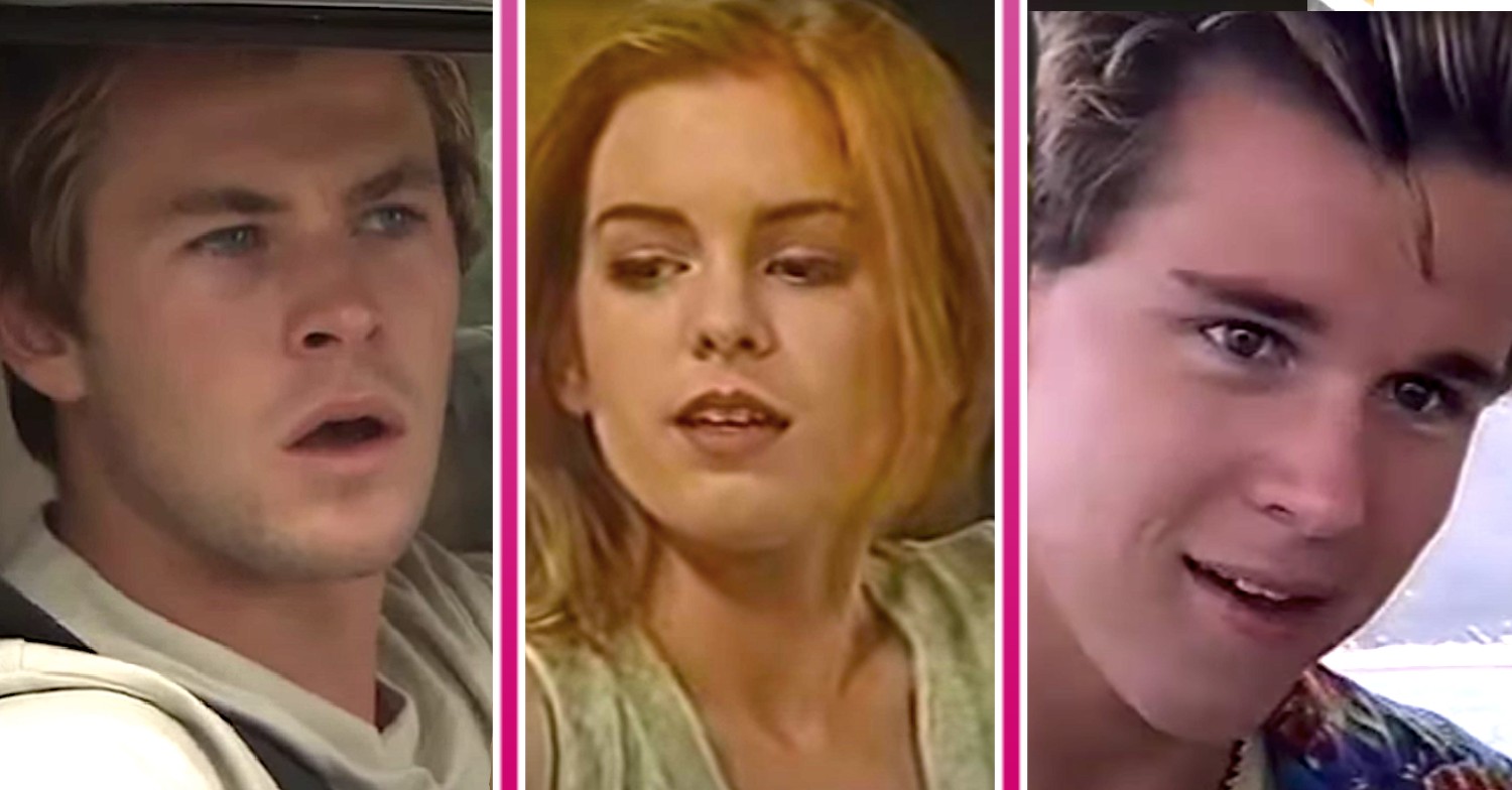 Chris Hemsworth, Isla Fisher and Ryan Kwanten in Home and Away
