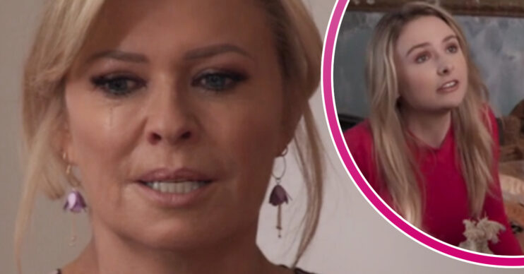Home and Away's Marilyn is crying and, in a bubble, Heather is looking sinister