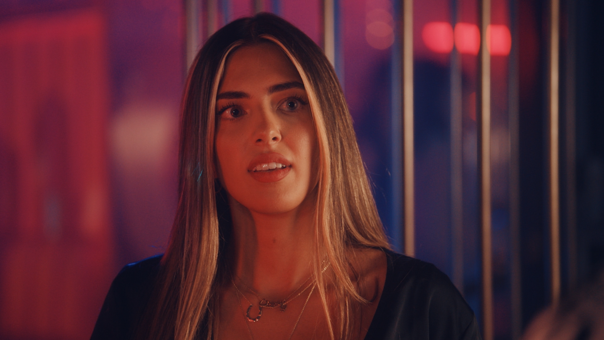 Yasmine looking shocked in Made In Chelsea