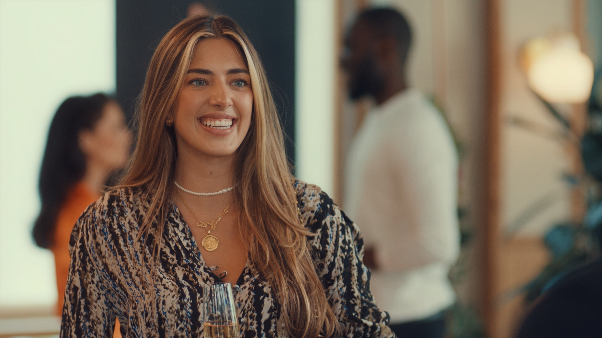 Yasmine Zweegers smiling in Made In Chelsea