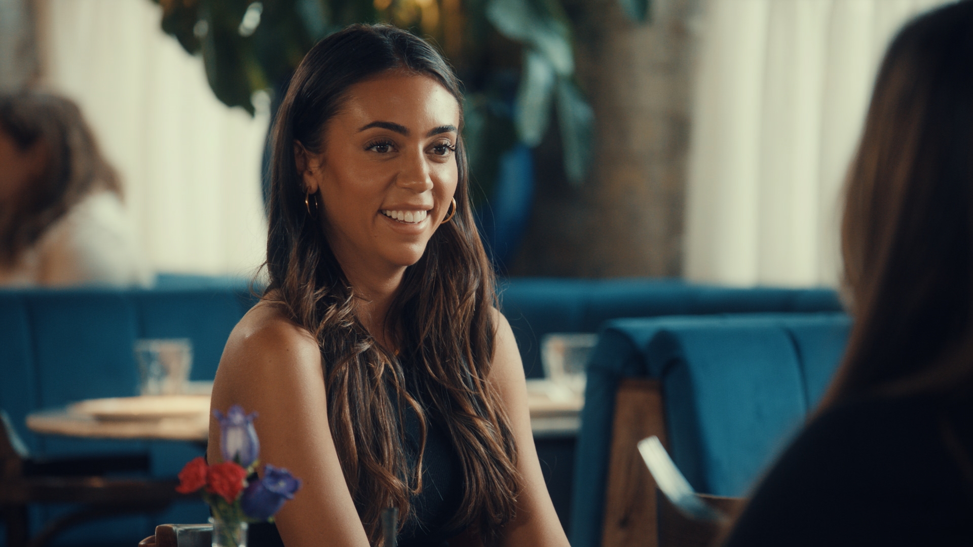 Ruby smiling in Made In Chelsea