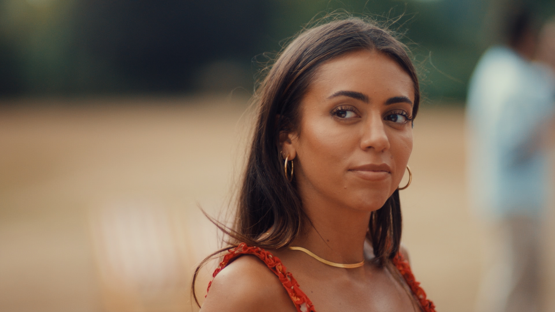 Ruby smirking in Made In Chelsea