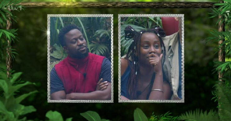 Babatunde and Scarlette Douglas in the jungle on I'm A Celebrity